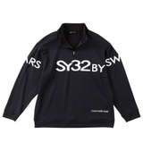 SY32 by SWEET YEARS ジップアップライトストレッチシャツ