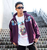 b-one-soul DUCK DUDEフルジップパーカー