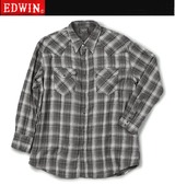 EDWIN Wガーゼウエスタンシャツ