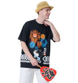 黒柴印和んこ堂 花火和み柴っこ半袖Tシャツ