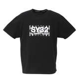 SY32 by SWEET YEARS ペイズリーボックスロゴ半袖Tシャツ