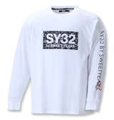 SY32 by SWEET YEARS ハートボックスロゴ長袖Tシャツ