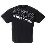 SY32 by SWEET YEARS スラッシュビッグロゴ半袖Tシャツ